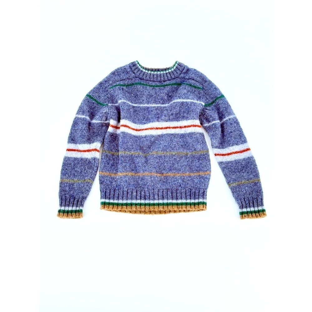 Vtg Preppy Old Money Cambridge Classics Mervyns Kid 7 Wool Blend Striped Sweater